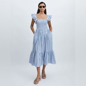 NWT Mille Olympia Linen Midi Dress